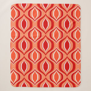 Nahtlose geometrische ethnische Muster. Rot, braun Sherpadecke