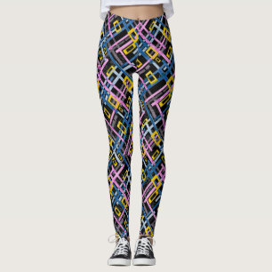 Nahtlose geometrische, helle Farben, rechteckige F Leggings
