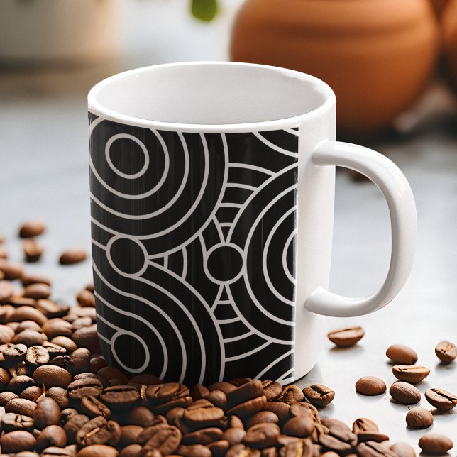 Nahtlose geometrische Kreise Kaffeetasse (Mugs)