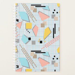 Nahtlose geometrische Memphismuster der Schule Planer