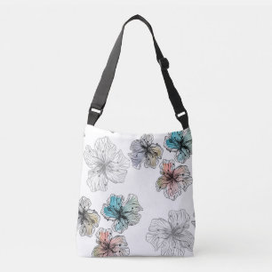 Nahtlose gezeichnete Blume abstrakt modern pa Tragetaschen Mit Langen Trägern