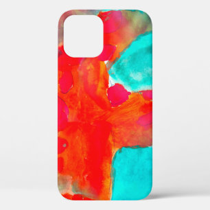 Nahtlose Giraffe, blau, orange Aquarellkünstler Case-Mate iPhone Hülle