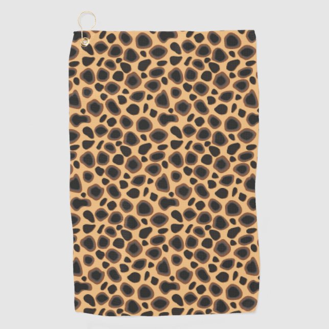 Nahtlose Giraffe-Skin-Muster Golfhandtuch (Vorderseite)