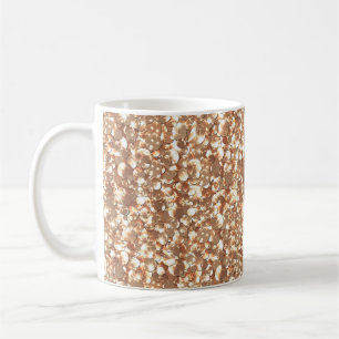 Nahtlose Glitzer-Sequenzen glänzen goldgelben Bron Kaffeetasse