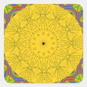 Nahtlose goldene Ornamente. Quadratischer Aufkleber