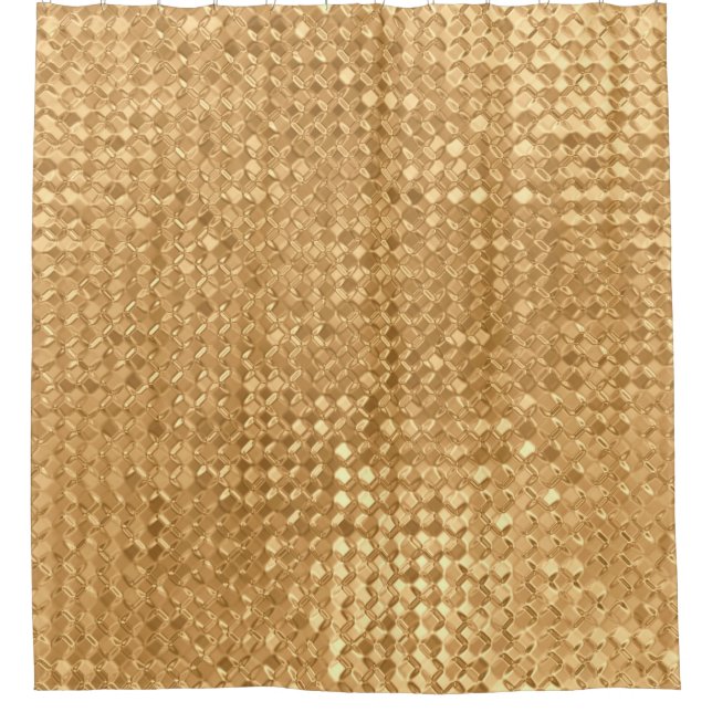 Nahtlose Goldfolie, goldene Glitzer-Textur Duschvorhang (Vorderseite)