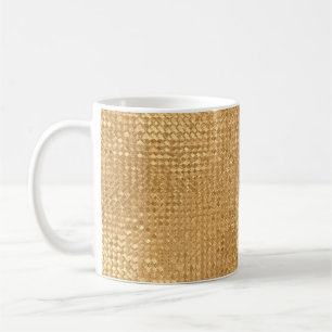 Nahtlose Goldfolie, goldene Glitzer-Textur Kaffeetasse