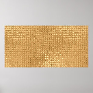 Nahtlose Goldfolie, goldene Glitzer-Textur Poster