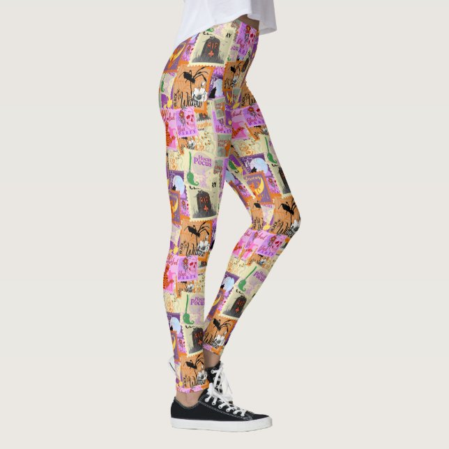 Nahtlose Halloween-Briefmarke-Kollektionen Leggings (Rechts)
