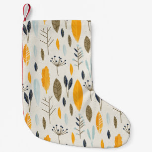 Nahtlose Hand illustrierte Blumenmuster auf Papier Kleiner Weihnachtsstrumpf
