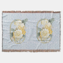 Nahtlose hellblaue, rosa und weiße Mandalase Decke