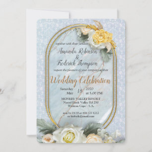 Nahtlose hellblaue, rosa und weiße Mandalase Einladung