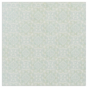 Nahtlose hellgrüne, gelbe und weiße Mandalase Stoff