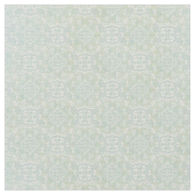 Nahtlose hellgrüne, gelbe und weiße Mandalase Stoff (Nahaufnahme)