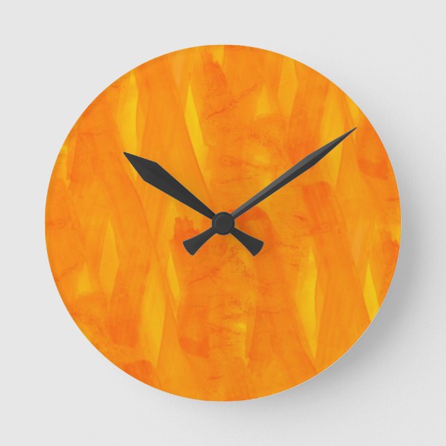 Nahtlose Hintergrundfarbe Gelb Abstrakt Runde Wanduhr (Vorderseite)