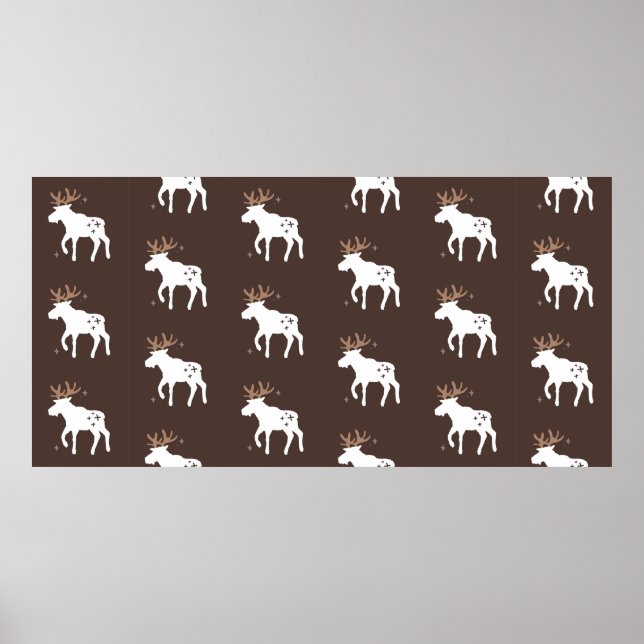 Nahtlose Hintergrundmuster im skandinavischen Stil Poster (Vorne)