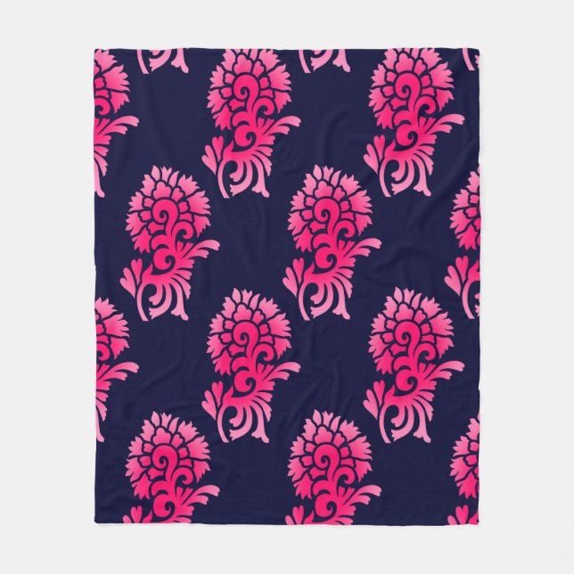 nahtlose indische Mughal-Blume motif-Background ab Fleecedecke (Vorderseite)