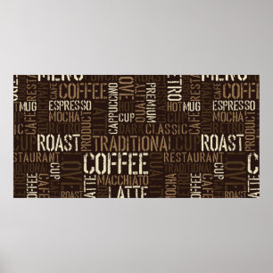 Nahtlose Kaffeemaschine Poster