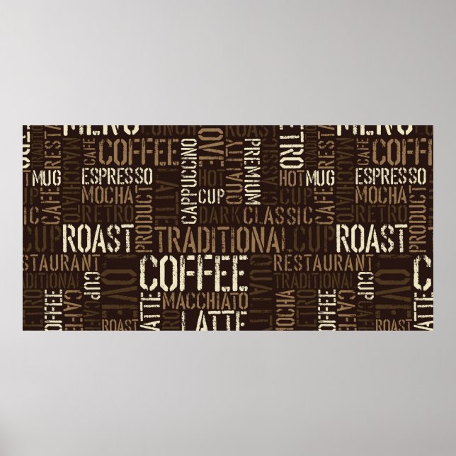 Nahtlose Kaffeemaschine Poster (Vorne)