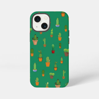 Nahtlose Kaktus Muster, Formen und Muster iPhone 13 Mini Hülle