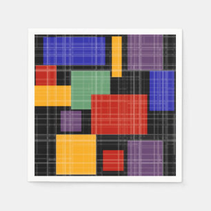 Nahtlose, karierte karierte geometrische Quadrate Serviette