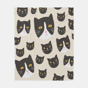 Nahtlose Katze Fleecedecke