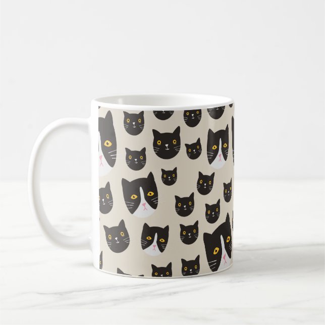 Nahtlose Katze Kaffeetasse (Links)