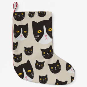Nahtlose Katze Kleiner Weihnachtsstrumpf
