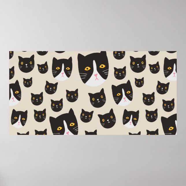 Nahtlose Katze Poster (Vorne)