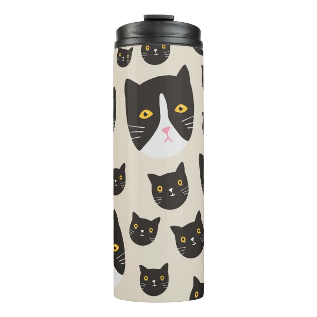 Nahtlose Katze Thermosbecher (Vorderseite)