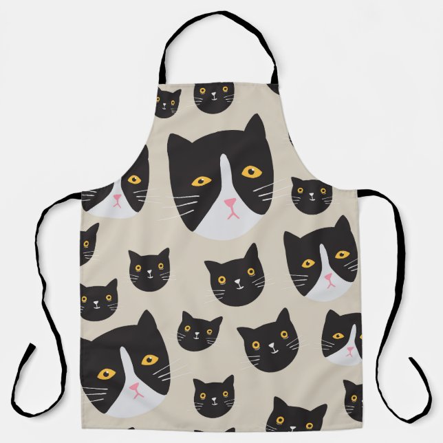 Nahtlose Katze, whimsical Muster Illustration. Schürze (Vorderseite)