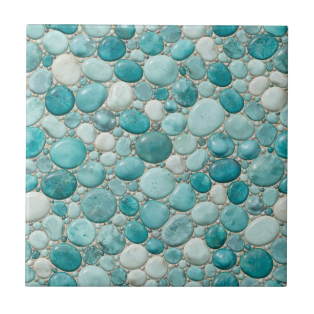 Nahtlose Keramikfliese – Realistisches 3D-Kieselde (Vorderseite)