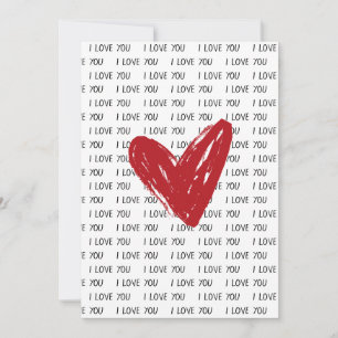 Nahtlose kleine Herzen Frohen Valentinstag Feiertagskarte