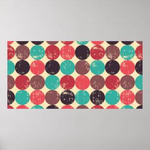 Nahtlose Kreismuster. Nahtloses Muster. Mittelwert Poster