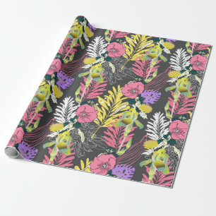 Nahtlose künstlerische Blume, schöne tropische Geschenkpapier