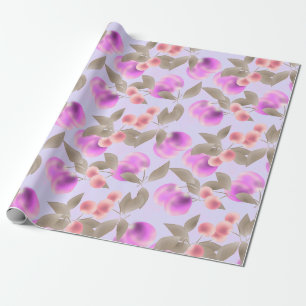 Nahtlose leichte Pflaumenfrüchte violette Beeren K Geschenkpapier