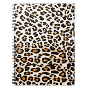 Nahtlose Leopardentextur, afrikanischer Tierdruck Notizblock