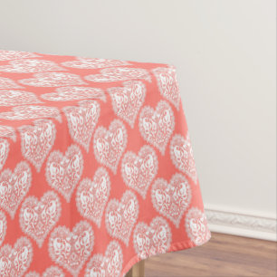 Nahtlose Liebe Valentinstag weißer Schnürsenkel Tischdecke