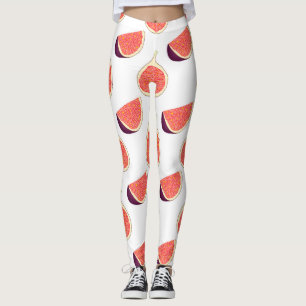 Nahtlose lila Feige: farbiges Muster Leggings