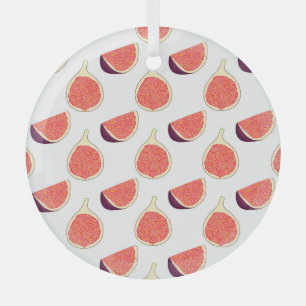 Nahtlose lila Feige: farbiges Muster Ornament Aus Glas