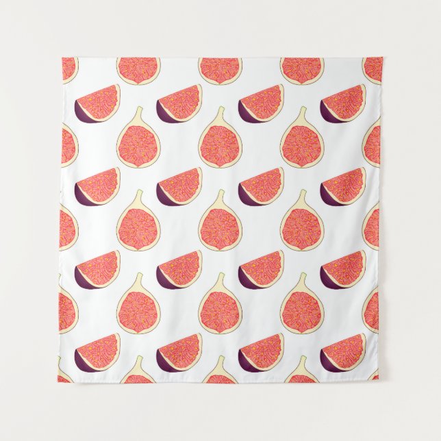 Nahtlose lila Feige: farbiges Muster Wandteppich (Vorderseite)