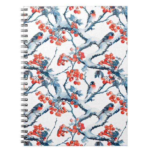 Nahtlose Mäuse, Winterschneefälle, Reihe Notizblock (Vorderseite)