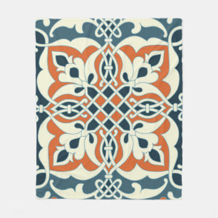 Nahtlose Medaille Vintages mehrfarbiges Muster Fleecedecke