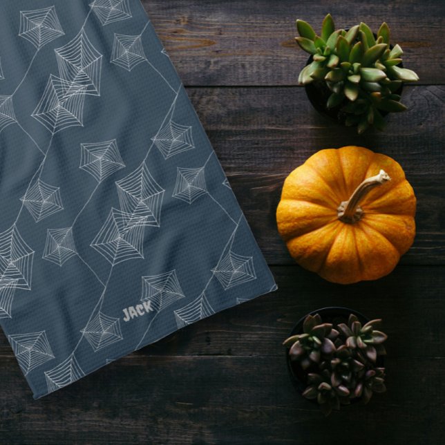 Nahtlose Muster bedruckte graue Spinnennetze, kund Geschirrtuch (Seamless pattern print gray spider webs, custom kitchen towel
)