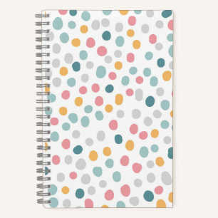 Nahtlose Muster farbenfrohe Polka-Punkte Notizbuch