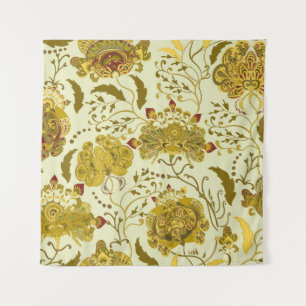 Nahtlose Muster, große indische Paisley-Blume. Tre Wandteppich