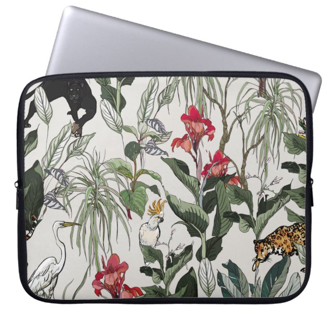 Nahtlose Muster handgezeichnete botanische Illustr Laptopschutzhülle (Vorderseite)