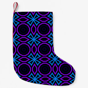 Nahtlose Muster in Blau und Schwarz mit einfachem Kleiner Weihnachtsstrumpf