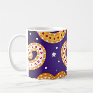 Nahtlose Muster mit Weihnachtsliedern. Vintager Ii Kaffeetasse