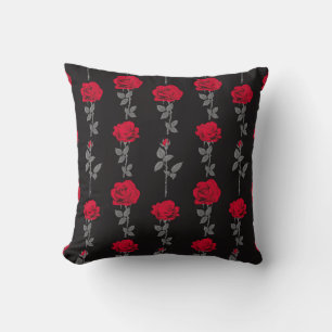 Nahtlose Muster rote Rose Blume Vintag abstrakt Kissen